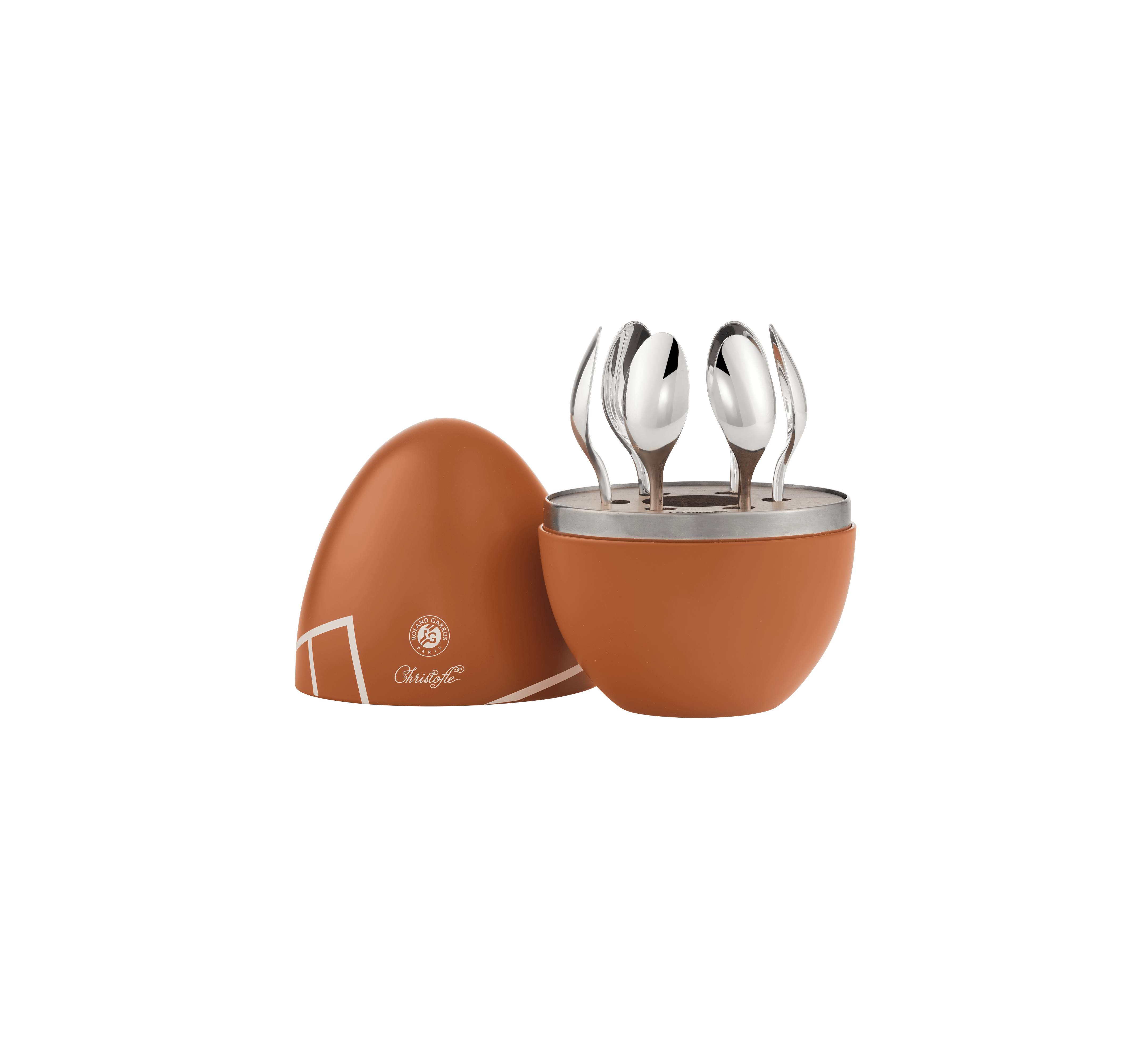 Christofle ムード コーヒー エスプレッソスプーン6本セット ﻿ MOOD Coffee - 6-Piece Silver-Plated Espresso Spoon Set with